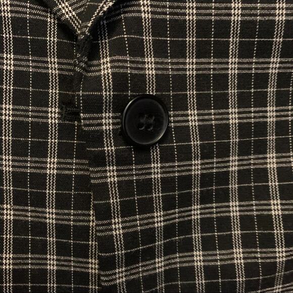 Vintage Kasper Black White Plaid Blazer 6 Petite Jacket Sport Coat Jacket Retro - Picture 2 of 6